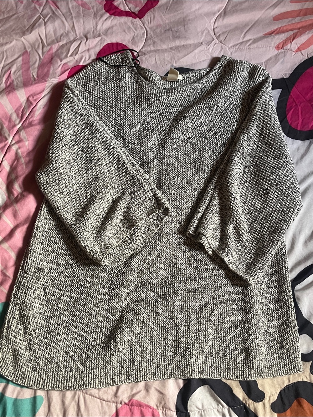 H&M Gray Marled Crewneck Sweater